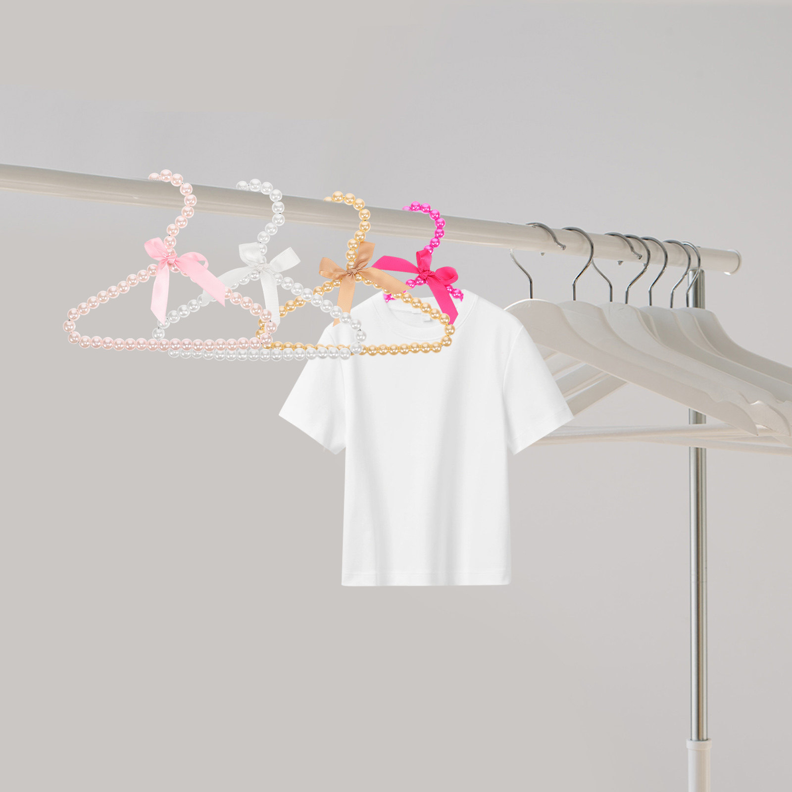 Baby Clothing Unisex - Lot de 4 cintres à perles